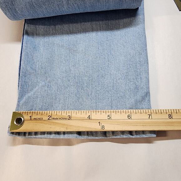 Brothers and Sons Light Wash Stretch Slim Straight Jeans Mens 36X32 Distressed - Picture 9 of 12